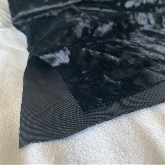 Boutique Black Velvet Spaghetti Strap Slip Dress - Picture 11 of 12